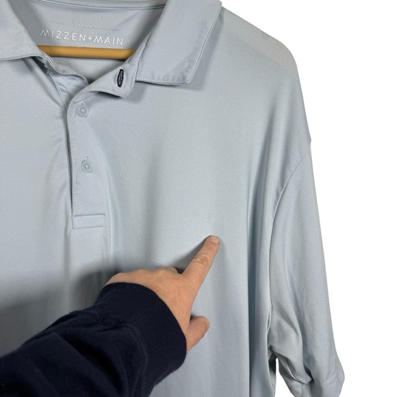 Mizzen + Main Phil Mickelson Men’s Golf Polo in Baby Blue Size XXL - Picture 3 of 9